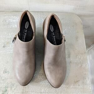 Dr. Scholl's Work It Taupe Wedge Zip Up Ankle Boot Size 9M